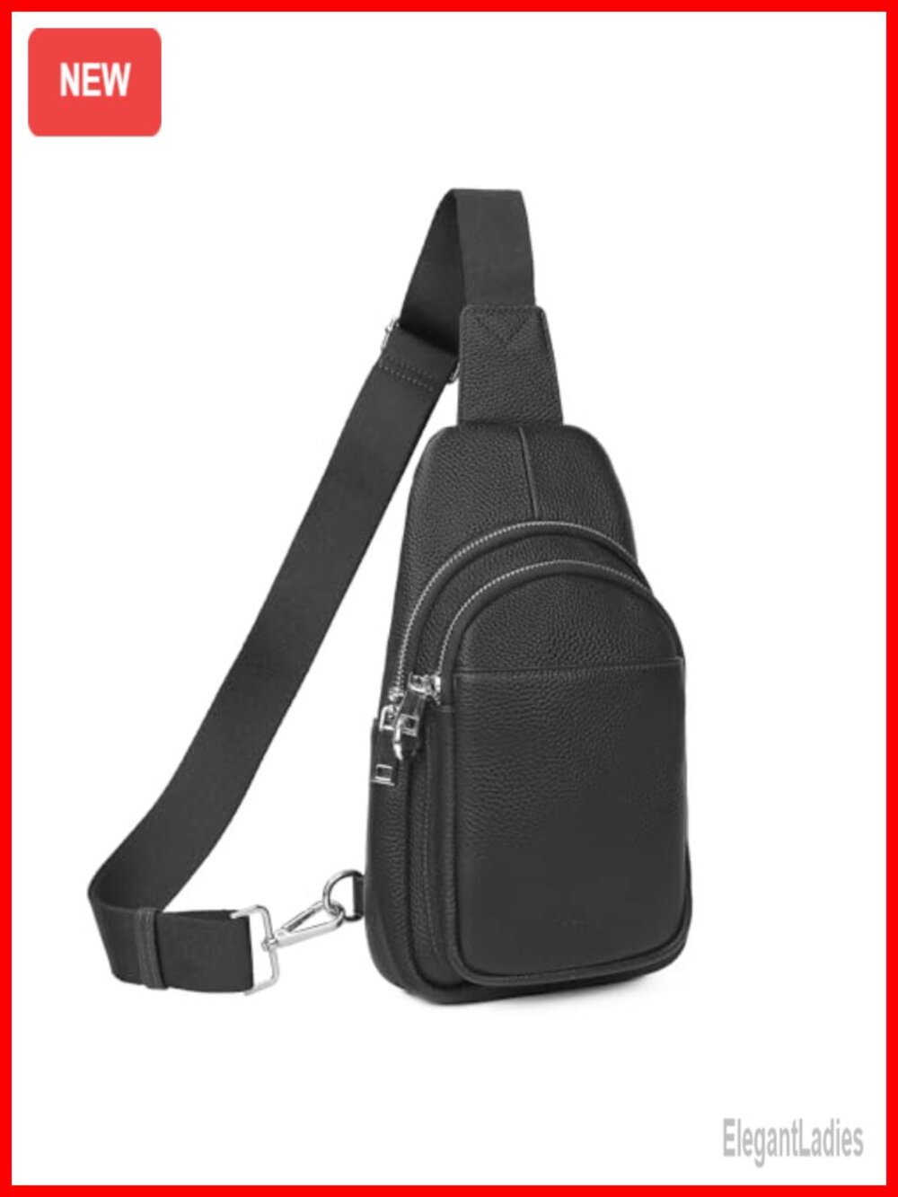 Genuine Leather Sling Bag Anti-Theft Crossbody RFID Travel Purse